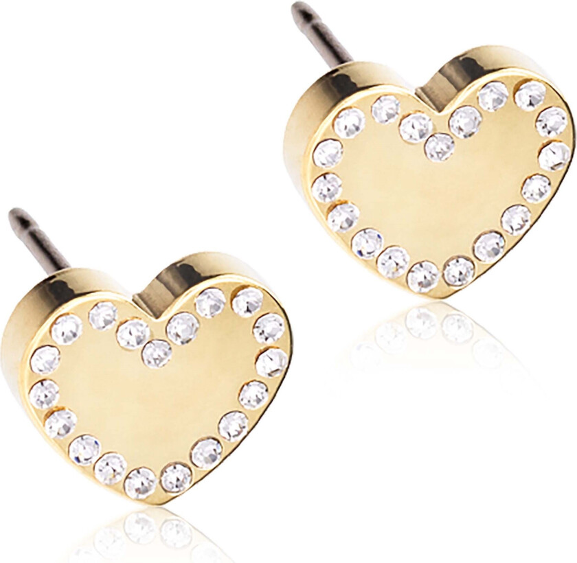 Golden Titanium Brilliance Sweetheart 8 mm, Crystal