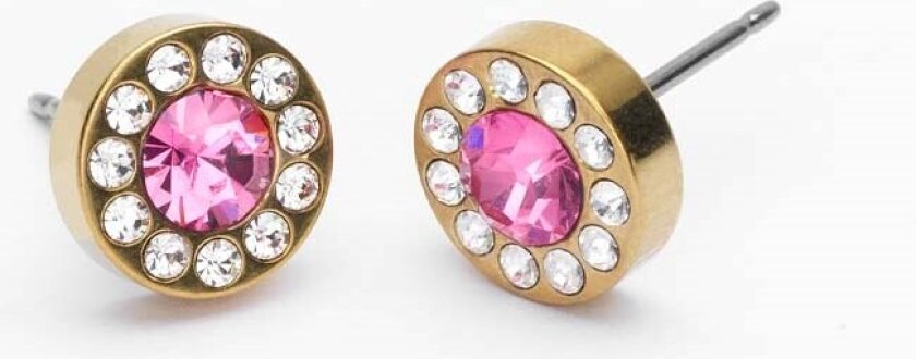 Golden Titanium Brilliance Halo 8 mm, Crystal/Rose