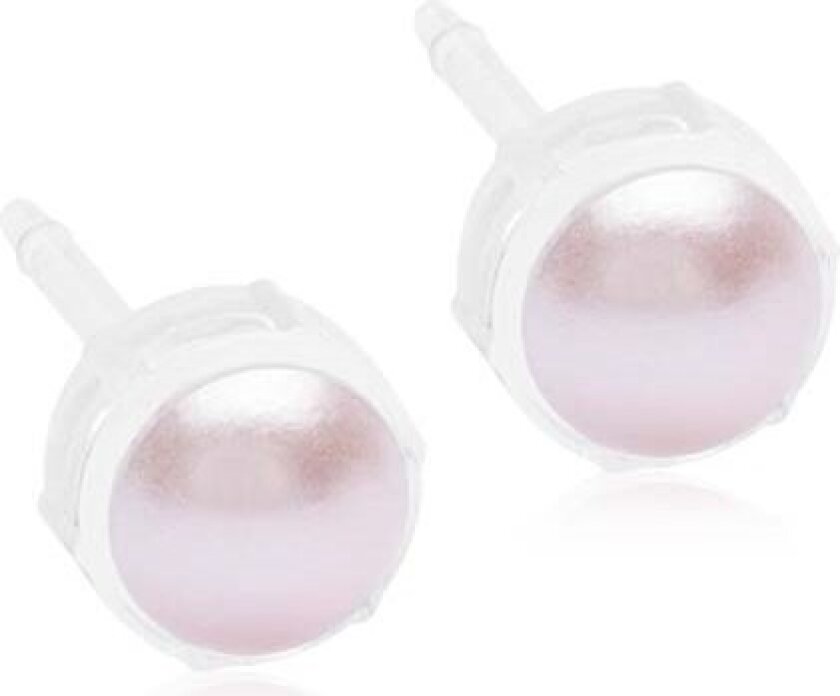 Medical Plastic Bezel Pearl 6 mm Light Rose