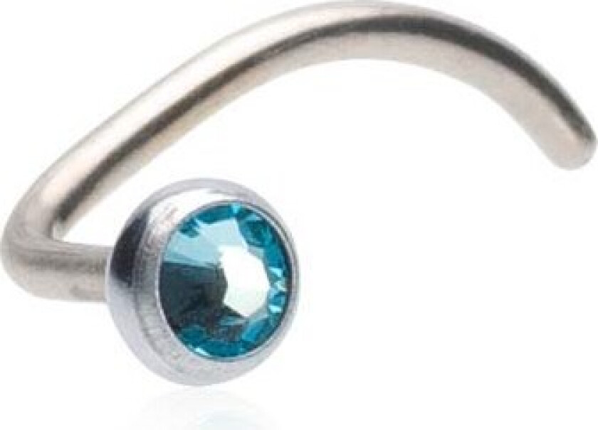 Silver Titanium Bezel 3 mm Aquamarine