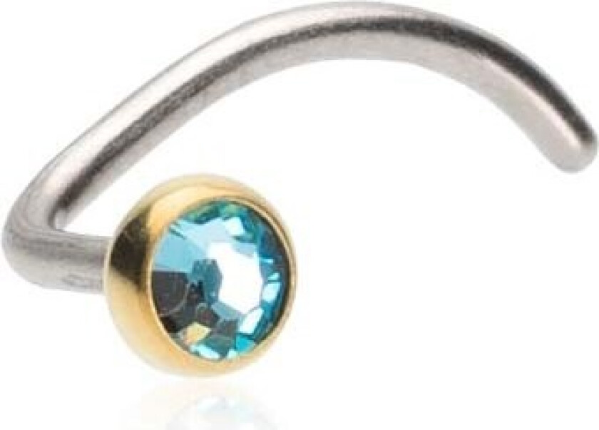 Silver Titanium Bezel 3 mm Aquamarine