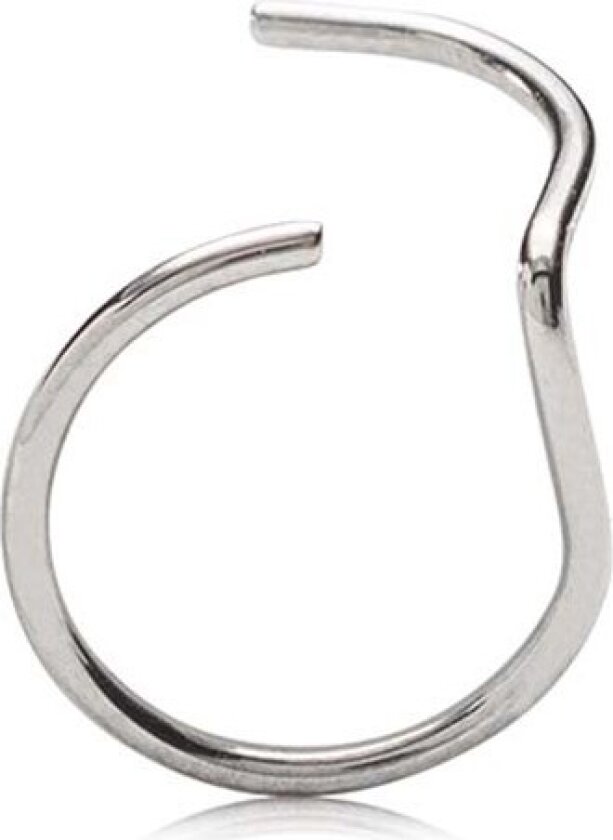 Natural Titanium Nose Ring 10 mm left