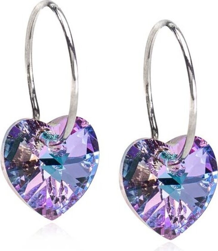 Natural Titanium Heart 10 mm Lilac