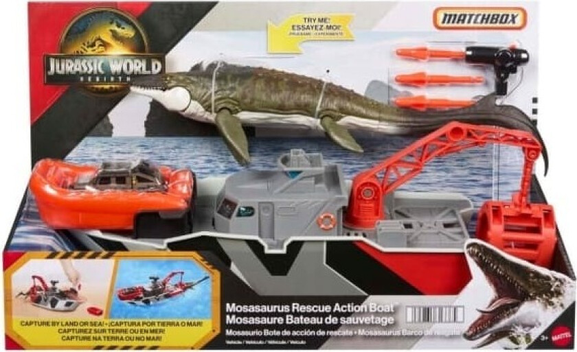 Jurassic World Rebirth Mosasaurus Rescue Boat
