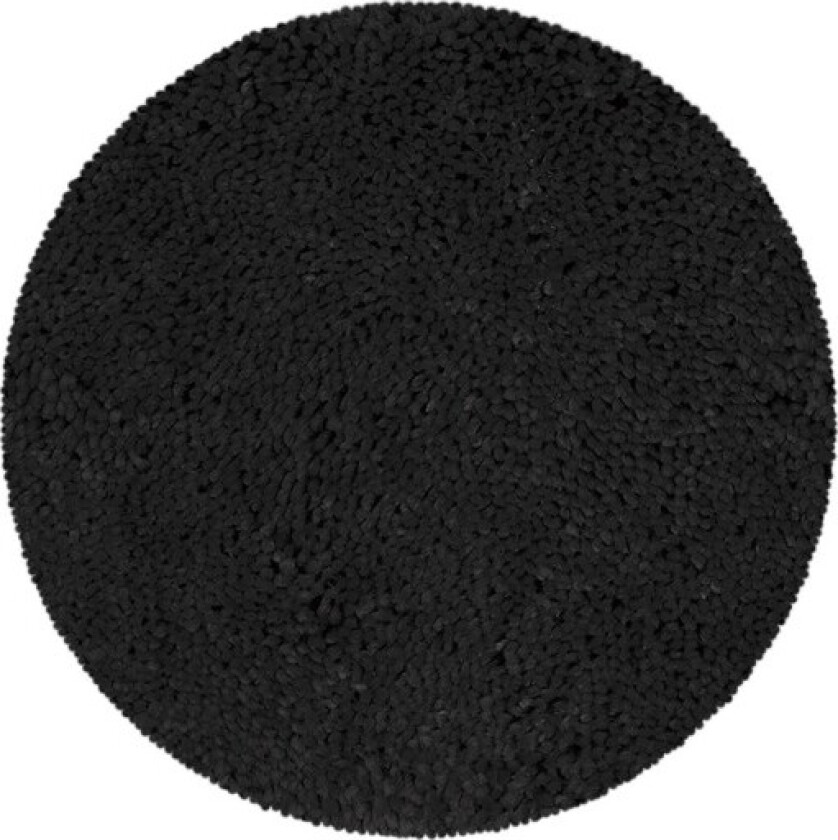 badematte Highland svart 60 cm rund