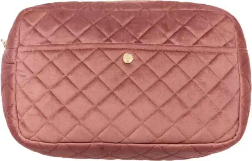 Beauty Bag Large Vintage Rose Velvet