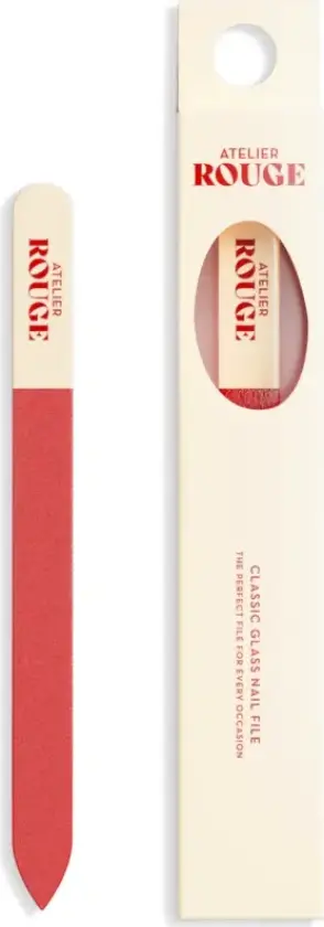 Classic Glass Nail File Beige/Red