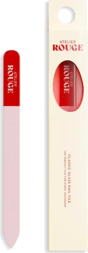 Classic Glass Nail File Red/Pink
