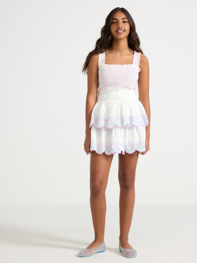 Volangskjørt med broderi