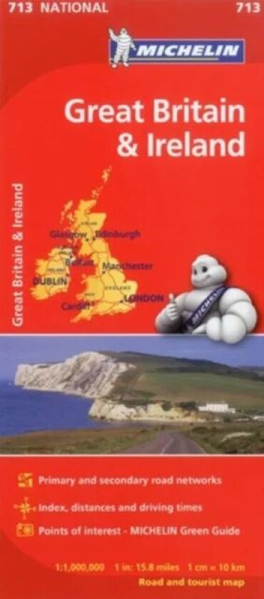 Great Britain & Ireland 2023 - Michelin National Map 713 av Michelin