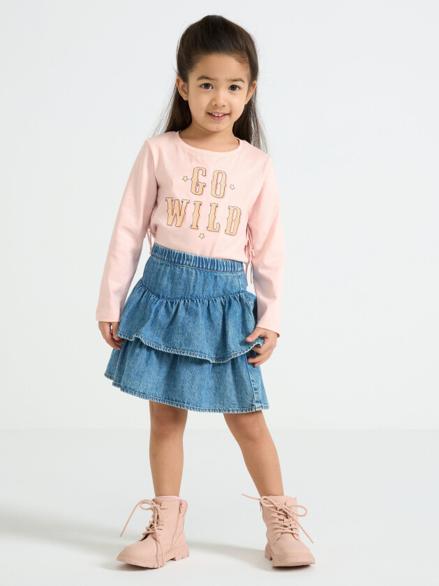 Skjørt med denim-look