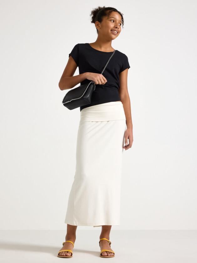 Langt skjørt i jersey