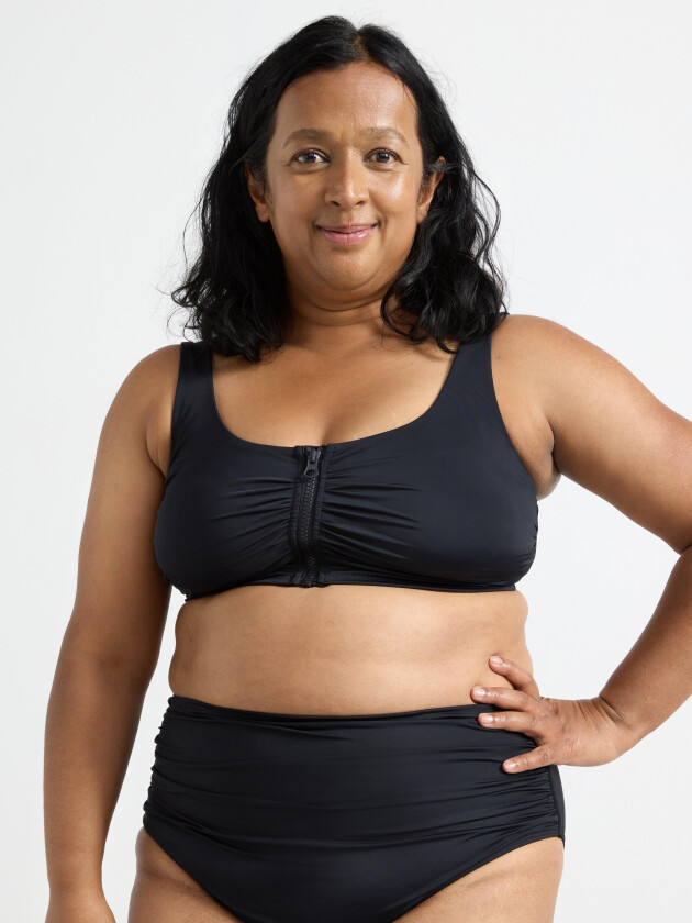 Bikinioverdel med lomme for protese