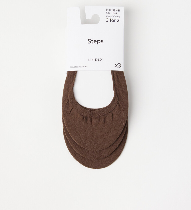 3-pakning med usynlige sokker