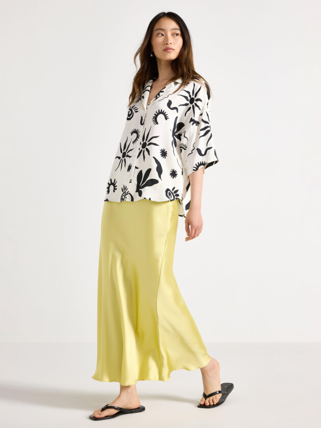 Maxi skjørt i sateng