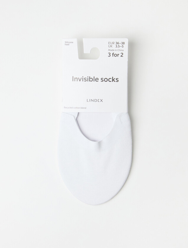 Usynlig sokker med silikonhæl