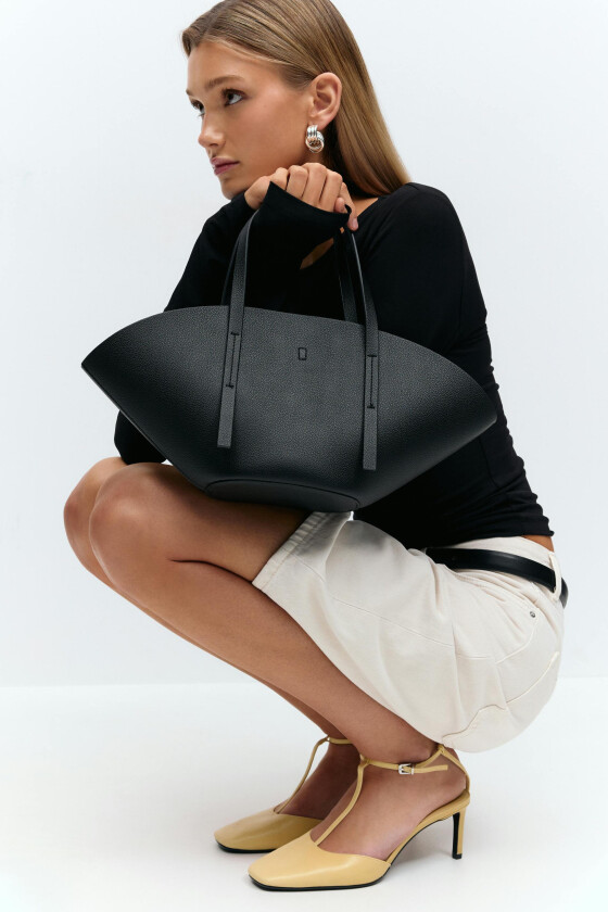 - Small wide shopper bag - håndvesker - Svart - ONESIZE - Dame
