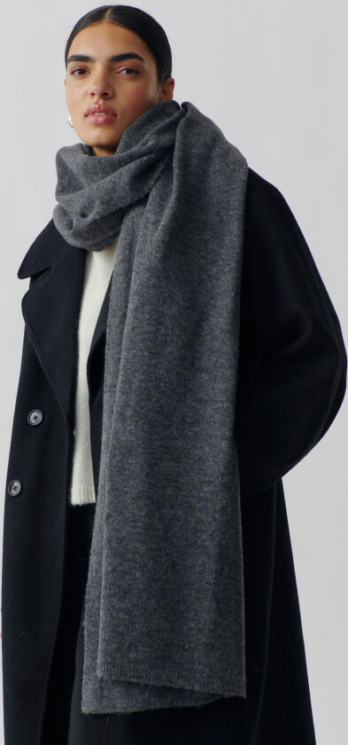 - soft knitted scarf - Skjerf og tørklær - Grå - ONESIZE - Dame