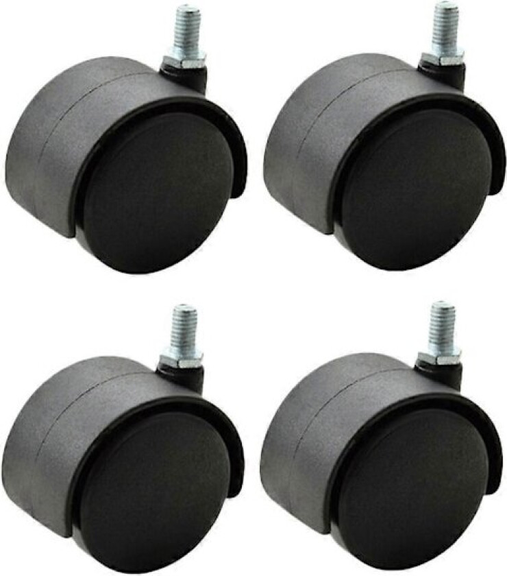 4 stk Hjul M8 Kontorstol Hjul Hjemmekontor Møbelhjul Tilbehør