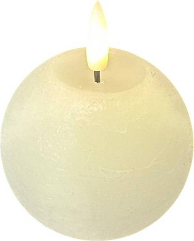 STERNTALER LED-vokslys, hvit, høyde 9 cm, kule, batteri
