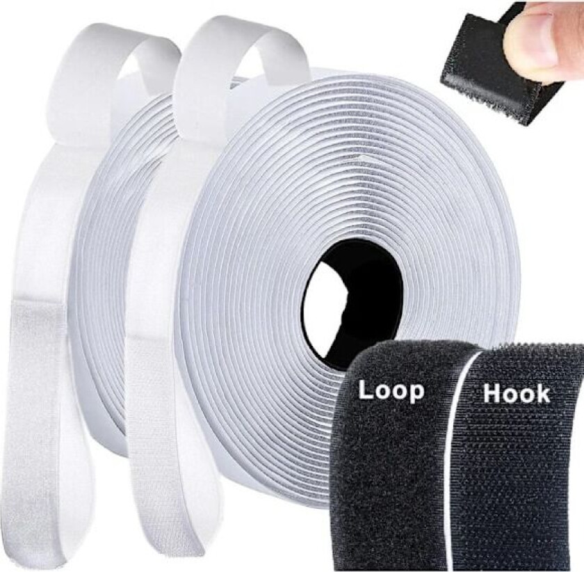 Bilde av Borrelås med selvklebende tape 2cm x 8m