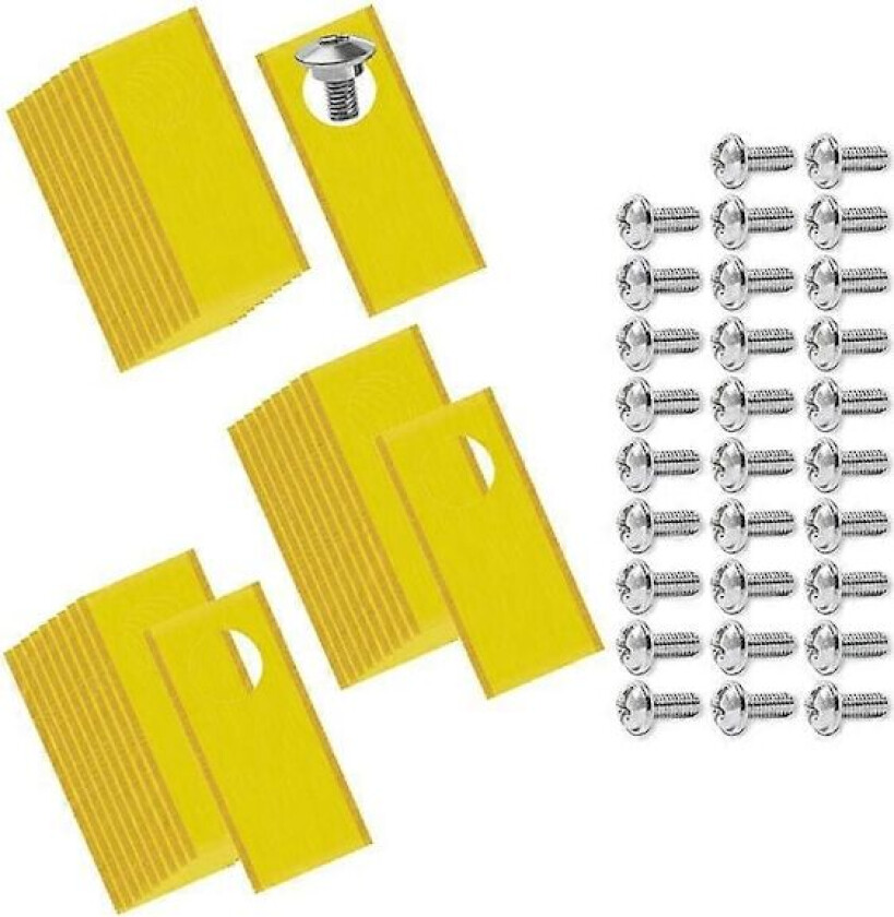 30 stk Kompatible erstatningsblader i rustfritt stål for Honda Miimo robotgressklippere, 39,2x17,5 mm