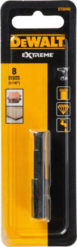 DT6040 Diamantbor Diamantbor for fliser DT6040 8mm med vannkjølingssystem DT6040