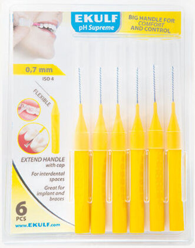 PH Supreme Mellomromstannbørste 0,7mm - 6 Stk.