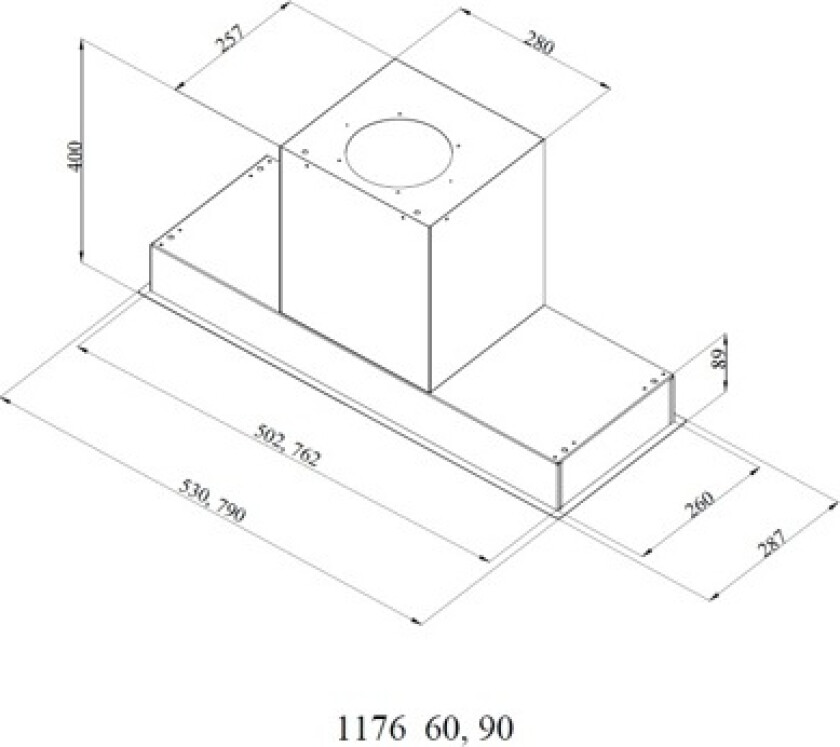 Sm 1176 Torino 53cm, Sort Innebygd Ventilator