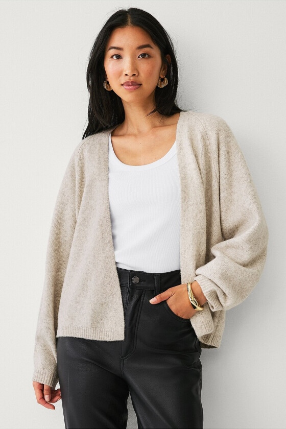 Åpen cardigan - Beige