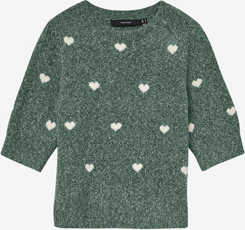 Pullover vmDoffy Intarsia 2/4 O-nk Pullov GA - Grønn