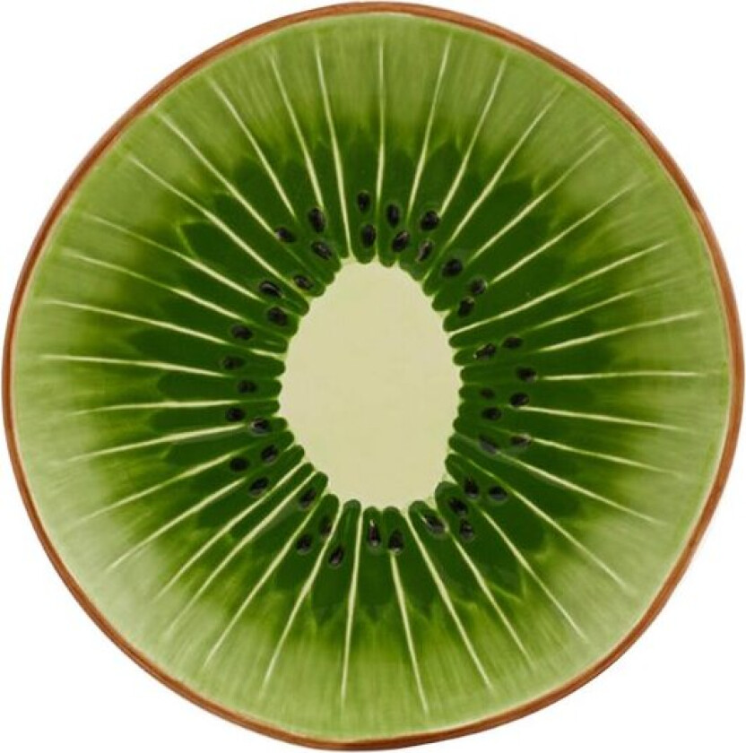 Tropical Fruits tallerken 22 cm kiwi grønn
