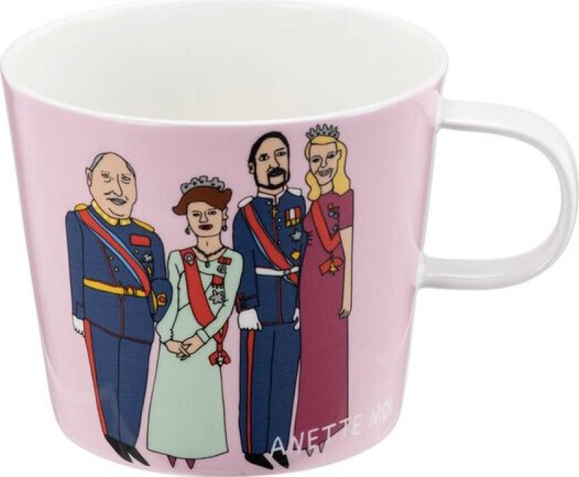 Anette Moi krus 27 cl kongefamilien rosa/multi