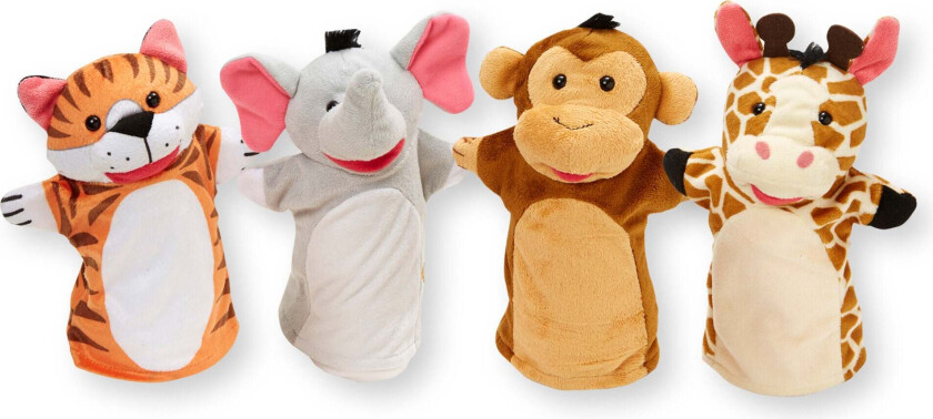 Melissa & Doug Hånddukker Zoo, 4 st - Kosedyr