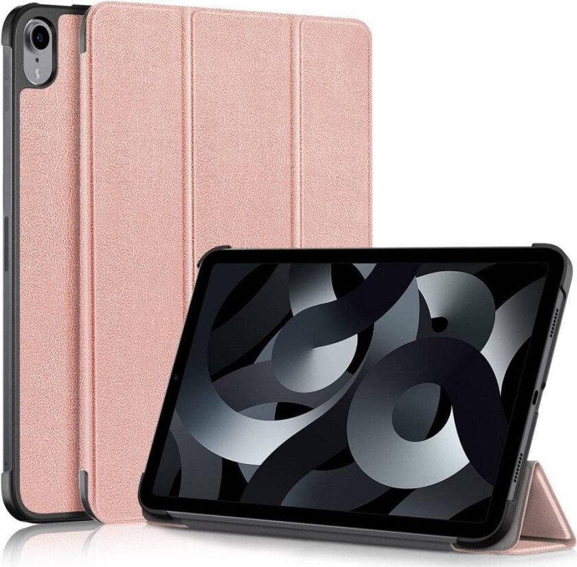 Apple iPad 10.9 2022 Trifoldelig Slim Fit Deksel - Rosagull