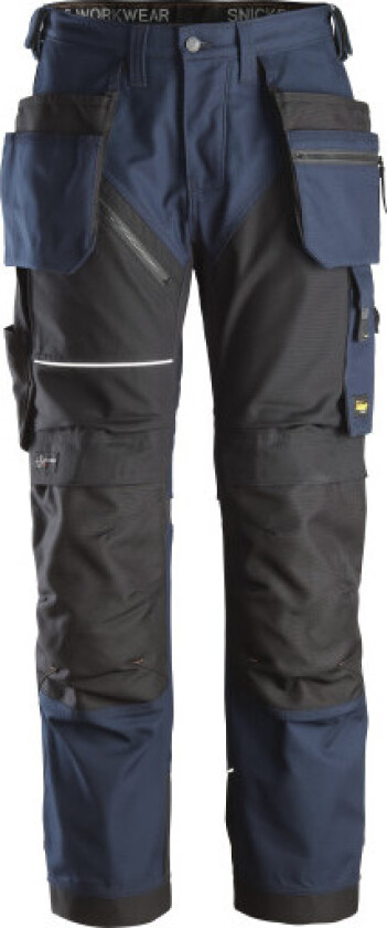 SNICKERS 6214 lerretsbukse hylsterlommer Navy/Sort størrelse 52