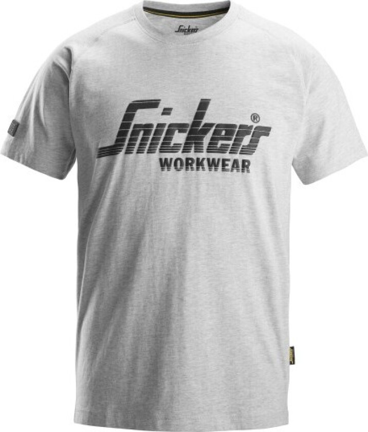 Snickers T-skjorte 2590 med logo, lys gråmelert, størrelse XL