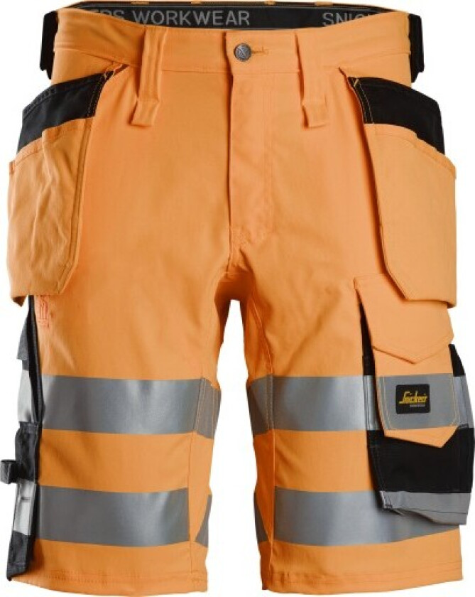 Snickers-shorts 6135, hylsterlommer, EN20471 klasse 1 oransje/svart 60