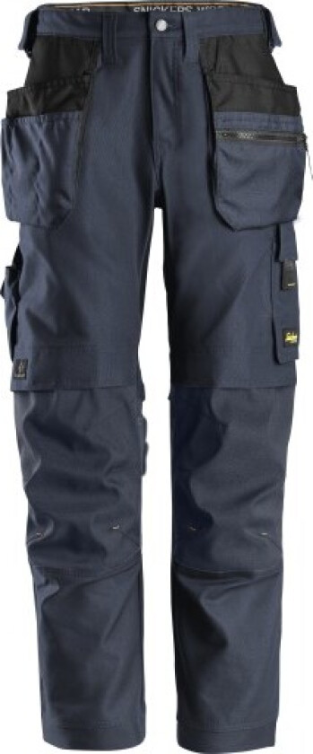 Snickers canvas+ bukse med hylsterlommer, 6224, marine, størrelse 44