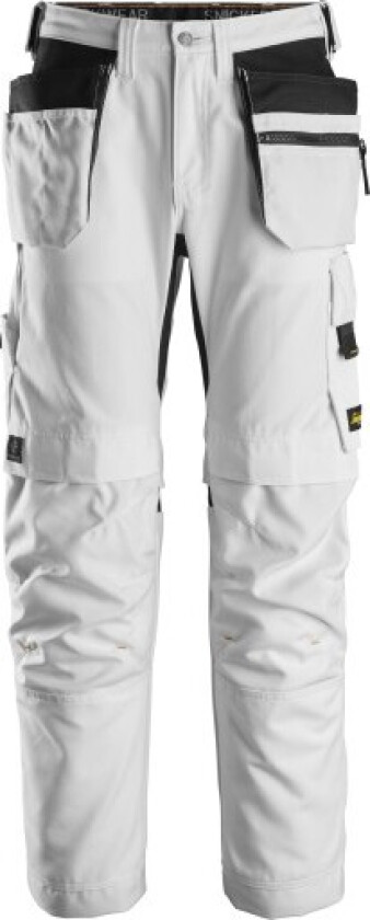 Snickers canvas+ bukse med hylsterlommer, 6224, hvit, størrelse 50