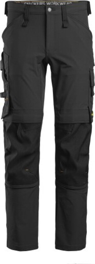 Snickersbukse 6371, 4-veis stretch, slim fit, svart, størrelse 44