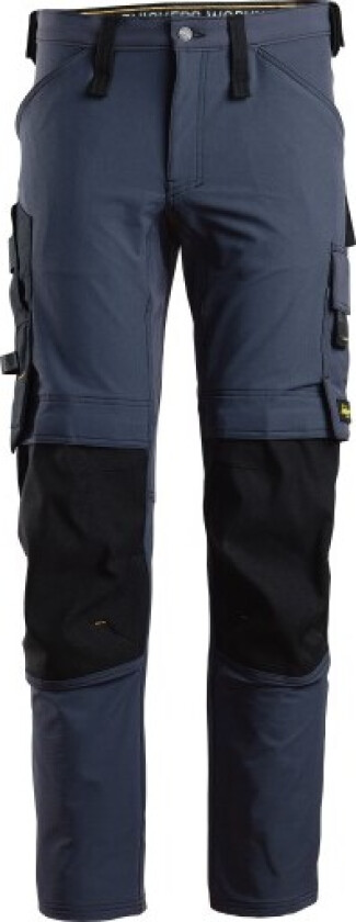 Snickersbukse 6371, 4-veis stretch, slim fit, marine/svart, størrelse 62