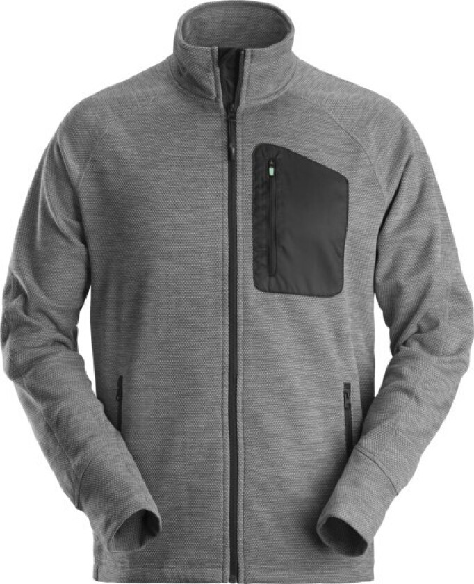 Snickers fleecejakke 8042, FlexiWork, grå/svart, størrelse XS