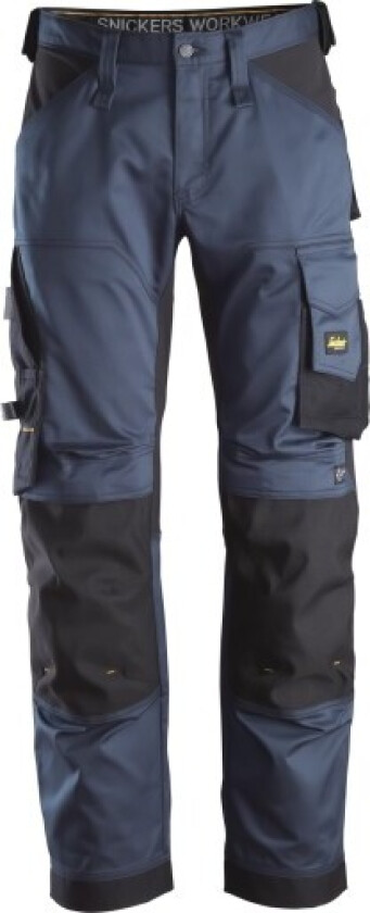 Snickers stretchbukse 6351, løs passform, marine/svart, størrelse 60