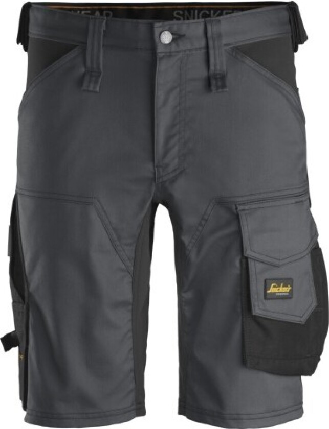 Snickers-shorts 6143, stretch, slim fit, koksgrå/svart, størrelse 60