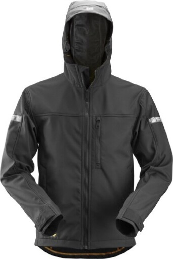 Snickers softshelljakke med hette, AllroundWork 1229, svart, L