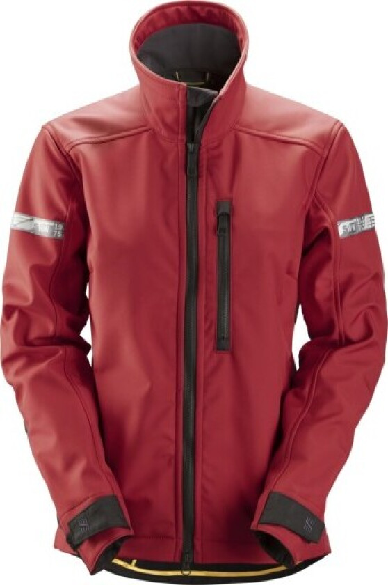 Snickers softshelljakke for kvinner, AllroundWork 1207, rød, størrelse M