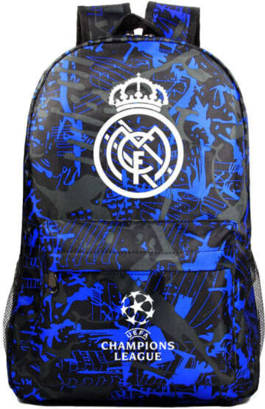 Sommer Hot Sale Graffiti Real Madrid Uefa Champions League Skulderveske Fan Ryggsekk Student Skoleveske Oppbevaringsveske