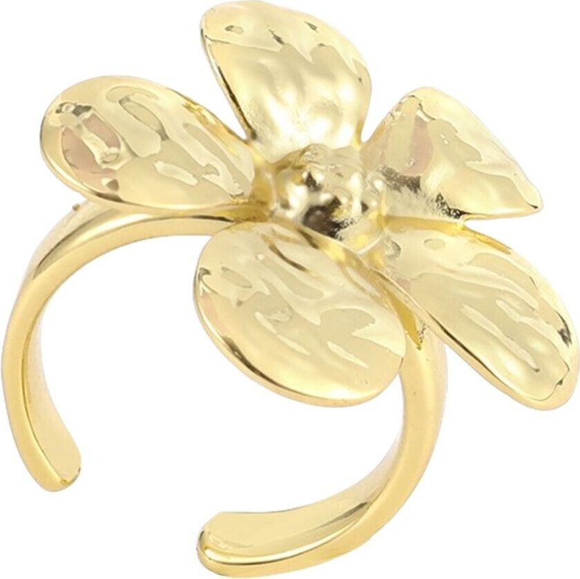 Timi of Sweden Flower Adjustable Ring Gold