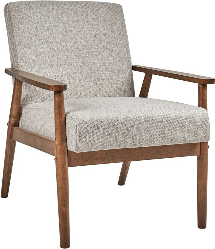 Lenestol Esrum Grå/mørkt tre, Polyester - Grå/mørkt tre, Polyester